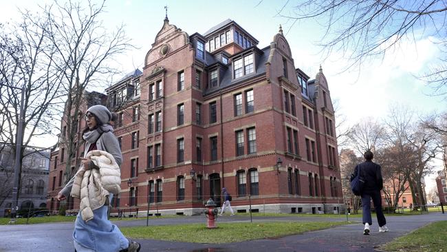 Donald Trump is furious at Harvard for rejecting his demand that it submit to oversight on admissions and hiring over his claims that it is a hotbed of anti-Semitism and ‘woke’ liberal ideology. Picture: AP