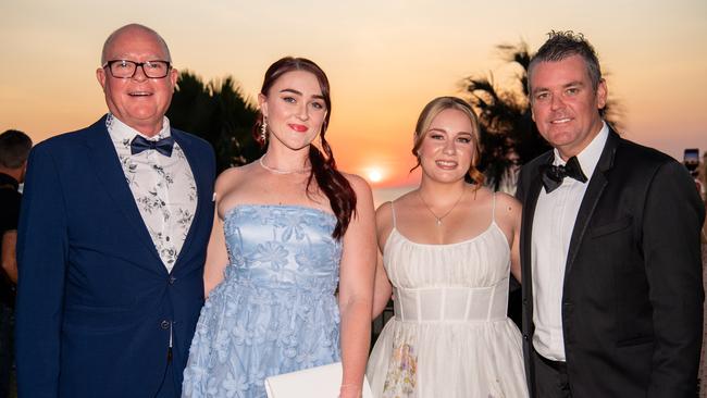 Phil Brushett, Brooke Brushett, Courtney Woollard and John Robinson at the Great Humpty Ball Darwin 2024. Picture: Pema Tamang Pakhrin