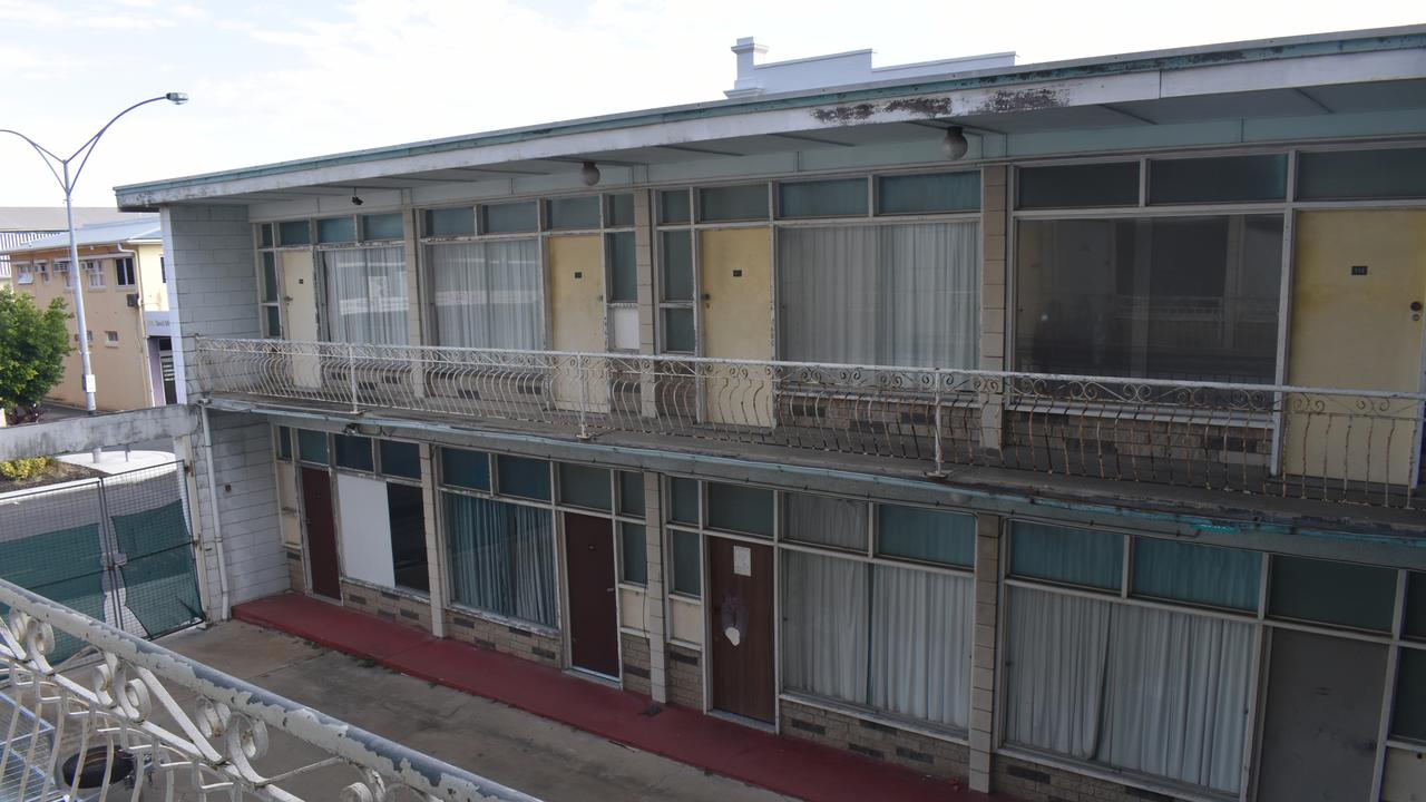 The units at the back of the Leichhardt Hotel have been closed since 2015 and were known for having bikies staying in them back in the day.