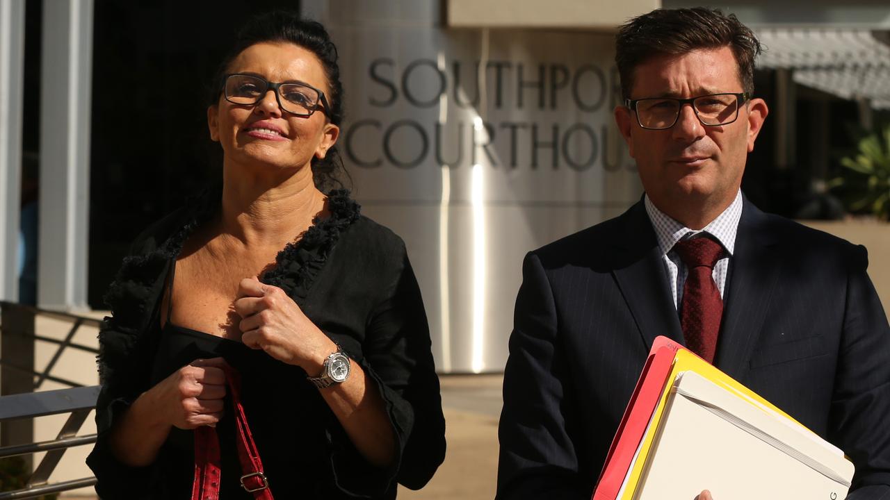 Taylor left Southport Magistrates Court with her lawyer Michael Gatenby, who told media his client was looking forward to trying to “restart her life”. Picture: Glenn Campbell/NCA NewsWire