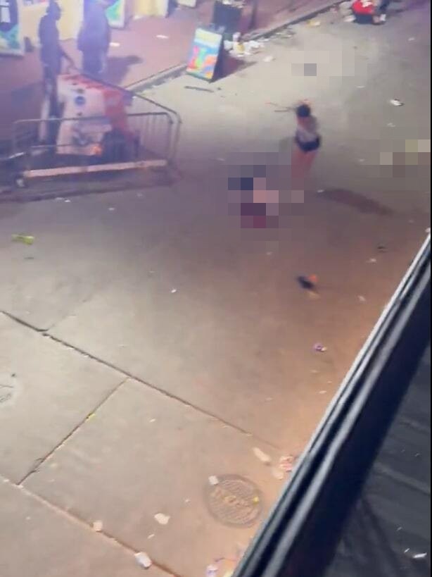 A screen grab from a video shows those injured in the attack. Picture: @Alex_5O4 / X Account/Anadolu via Getty