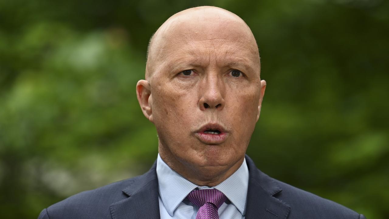 Mr Dutton said the EDO should be defunded. Picture: NCA NewsWire / Martin Ollman