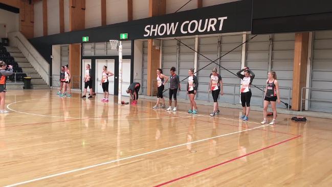 RAW: Giants train ahead of Super Netball prelim final