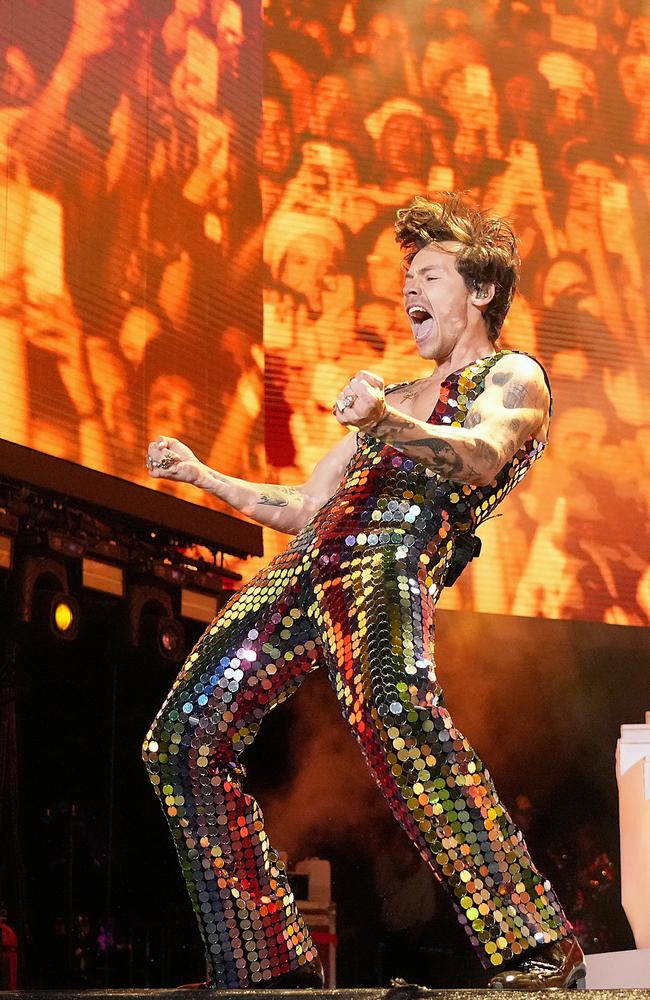 Styles as a human disco ball at Coachella. Picture: Getty Images