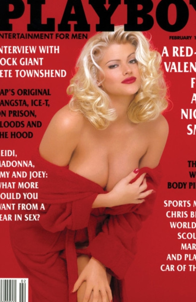 Anna Nicole Smith on the cover of Playboy magazine, February 1994. Picture: Playboy