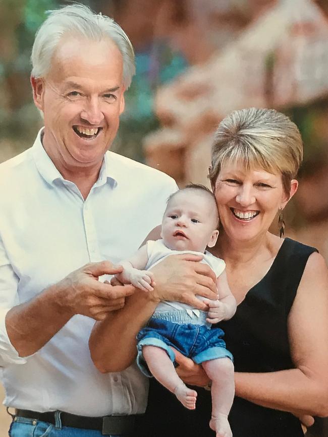 Andrew and Glenyce McGauchie and their grandson Caelan. Picture: Supplied