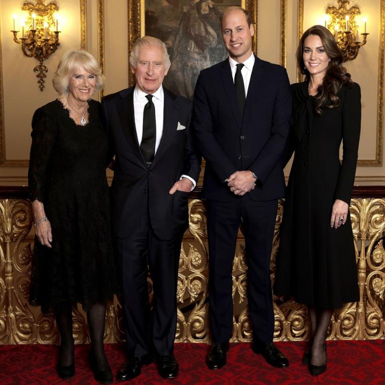 An official portrait of King Charles, Queen Camila, Kate Middleton and Prince William taken on Sept. 18. Picture: Getty Images