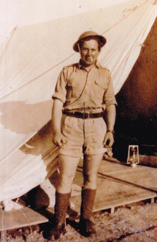 Just a boy ... Archie’s youth stands out in this photo taken at training camp before leaving Australia.