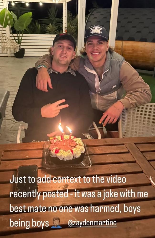 Reece Walsh posted to social media to explain it was a joke.