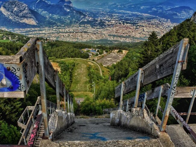 How the ski jump used at the 1968 Grenoble Winter Olympics looks today.