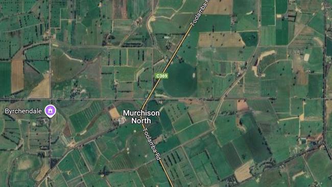 Using a rental car on January 12, Jack Chambers followed his victim in her car as she was travelling on Toolamba Rd, Murchison before ramming her off the road. Picture: Google