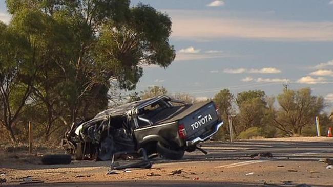 A man has died in a car rollover at Gurra Gurra. Picture: 7 News