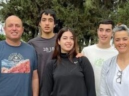 Aviv Kutz, 54, was found embracing his wife, Livnat, 49, daughter Rotem, 19, and sons Yonatan, 17, and Yiftach, 17,