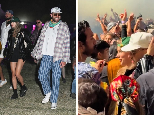 Taylor Swift apologized to Travis Kelce for being drunk at Coachella, a lip reader claims.