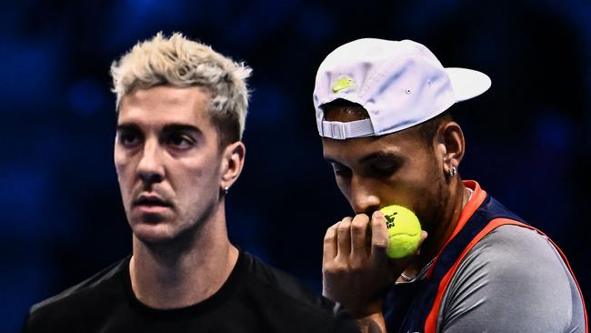 Thanasi Kokkinakis says his success with Nick Kyrgios in 2022 was unexpected, and is unsure if the ‘Special Ks’ will be able to back up again. Picture: AFP.