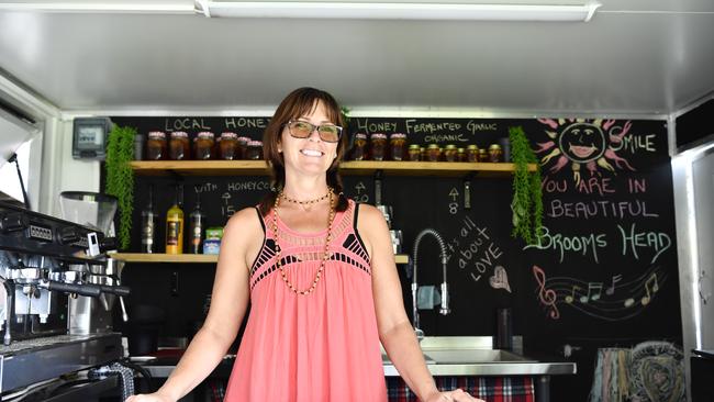 After spending a year in Brooms Head after arriving from Canada, Shoni Colgan has opened her own business Shoni's Coffee Buzz for the summer holidays at the coastal village.