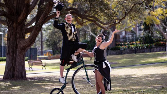 George Le Couteur and Lil Tulloch from “Bees Wax and Bottle Caps” will perform before the screening of <i>The Great Showman</i>. Pictures: Julian Andrews