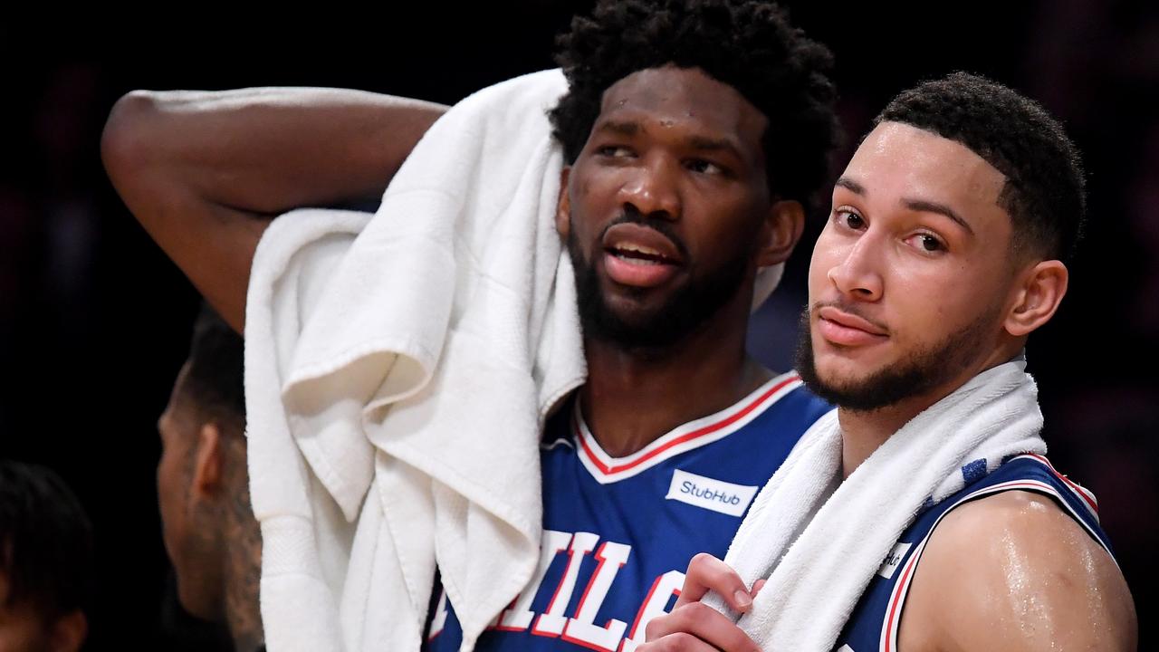 Ben Simmons and Joel Embiid are working well together. Harry How/Getty Images/AFP