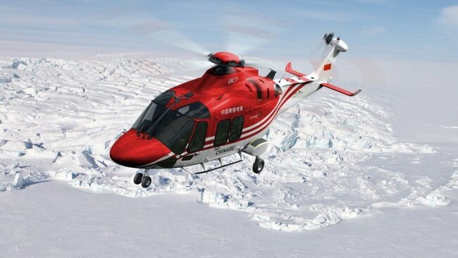 CHINARE Helicopter Augusta Westland 169. Picture: POLAR RESEARCH INSTITUTE OF CHINA