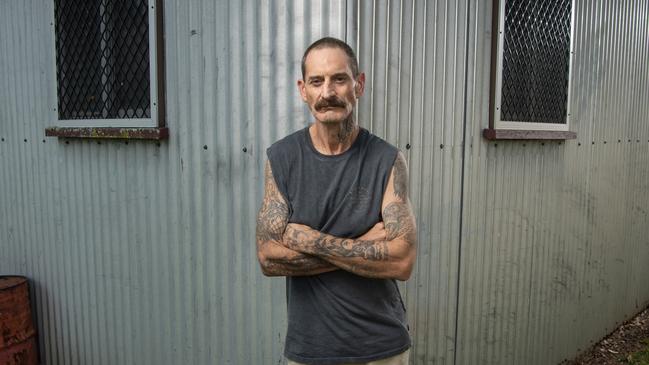 Ex neo-Nazi Andrew Kirby pictured in Gympie, Queensland. Picture: Brad Fleet