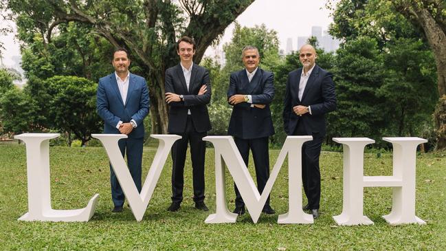 Julien Tornare (CEO, Zenith), Frederic Arnault (CEO, Tag Heuer), Ricardo Guadalupe (CEO Hublot), Antoine Pin (managing director, Bulgari Watches) at LVMH Watch Week in Singapore