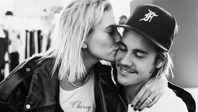 Hailey Baldwin and Justin Bieber from his Instagram account.