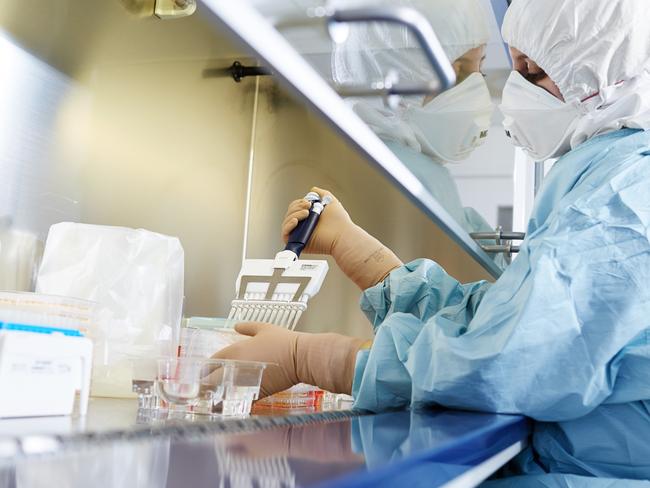 The Netherlands laboratory testing the University of Queensland vaccine says the Australian inoculation was at the “forefront” of coronavirus science.Viroclinics Xplore, based in Rotterdam, has been testing the UQ drug, with results expected to be made public within weeks.Caption: Scientists who work in the Rotterdam laboratory of Viroclinics Xplore. (Note they are testing other medicines - no photography allowed in the COVID-19 lab because it contains live viruses)Photographer: Marieke De Lorijn. Supplied.