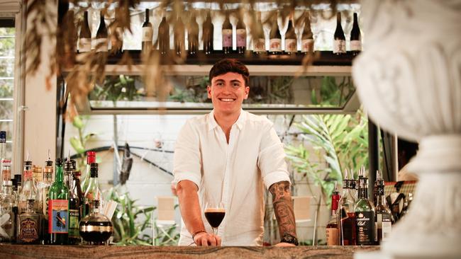 The Trader Bar’s Niccolo Maffezzoni is looking forward to pouring more espresso martinis when Territory bars are allowed to reopen. Picture: Glenn Campbell