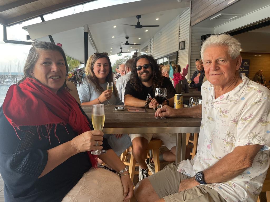 Lisa McCubbin, Airlie Beach; Terry Stevens, Cannonvale; Toni and Alicia Simmons, Perth at Reef Festival