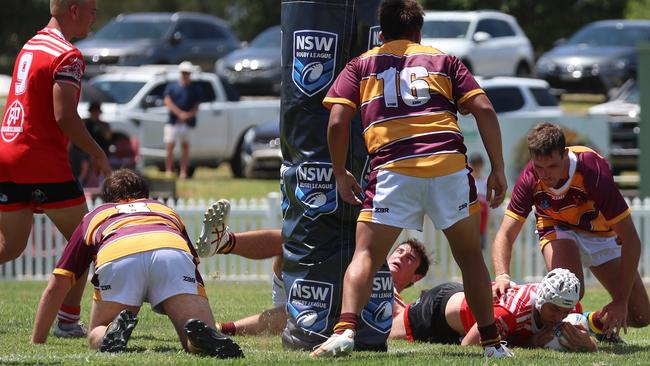 Jackson Smith scores a try. Picture: Adam Wrightson Photography