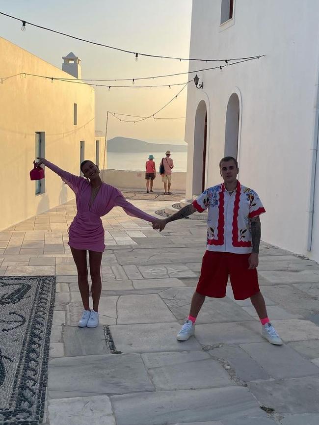 Hailey and Justin Bieber on their European getaway. Picture: Instagram