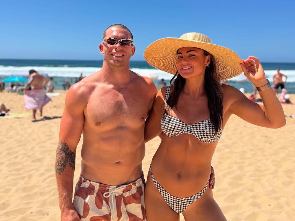 Adam Elliott and Millie Elliott at the beach over Christmas 2 months ago.