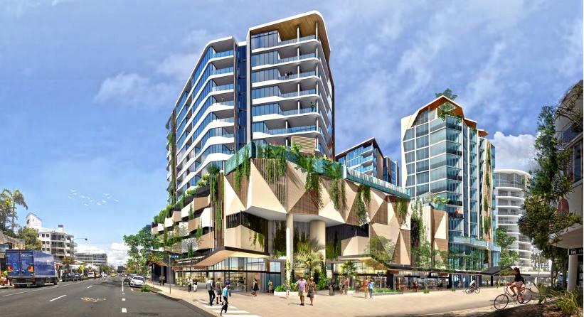 An artist's impression shows the proposed development from the intersection of Brisbane Road and First Avenue. Picture: Contributed