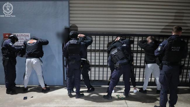 In April 2025, officers attached to the State Crime Command’s Raptor Squad commenced an investigation after individuals known to be members and associates of the Nomads OMCG were allegedly using a premises in Yennora as an unlicensed clubhouse. Picture: NSW Police