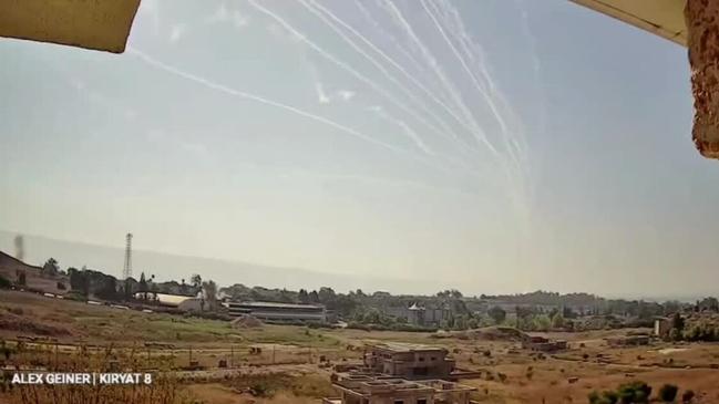 Rocket Attacks in Northern Israel Captured on Security Camera