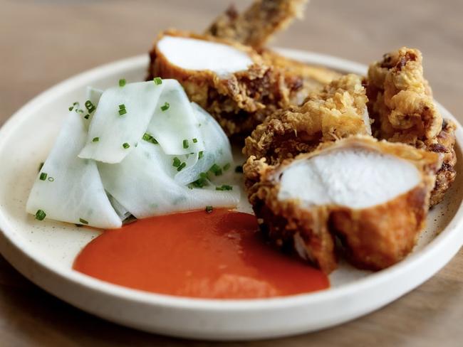 "Dolly bird" fried chicken and hot sauce at Dolly, Unley Picture: Supplied