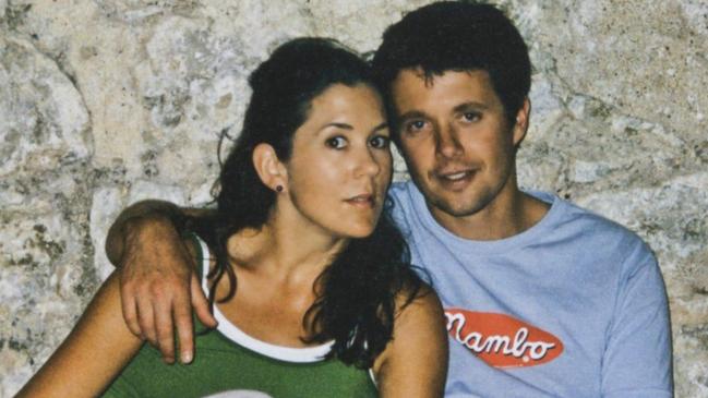 Crown Prince Frederik with then Tasmanian advertising executive Mary Donaldson in a photo believed to be taken shortly after their first meeting in 2000. Picture: Crown Prince Frederik and Princess Mary of Denmark