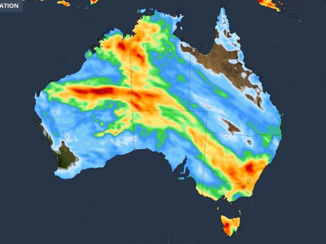 Some parts will have record-breaking rain. Picture: Weatherzone