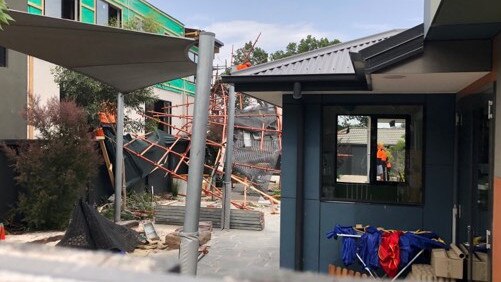 Scaffolding crashed into the playground at Croydon’s Platypus Junction childcare centre on December 30.