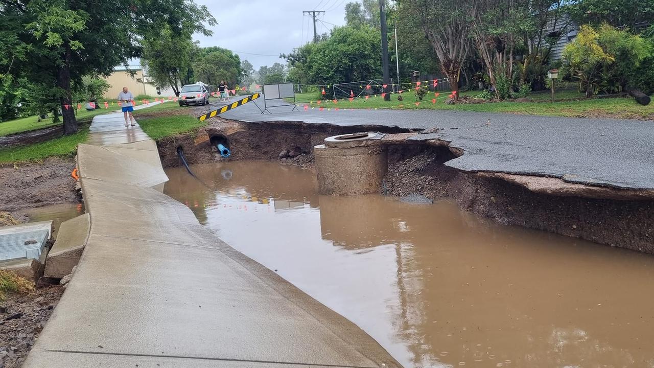 The Mary River floods in Maudsley St, Goomeri. Picture: Diane Frola