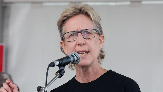 Sally McManus Secretary of the Australian Council of Trade Unions, Brisbane Labour Day March. Picture: Liam Kidston