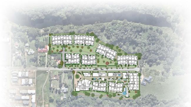 The site layout of the Greensill Rd complex.