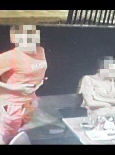 A CCTV still of a diner who allegedly didn’t pay their bill at the pizzeria.