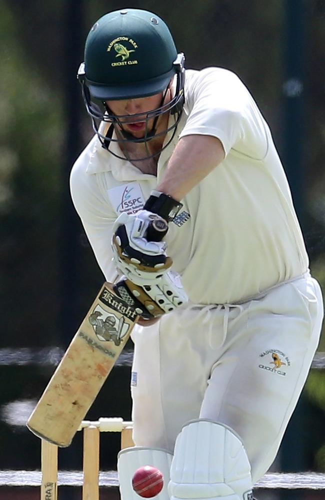 Andrew Verrall batting for Washington Park.