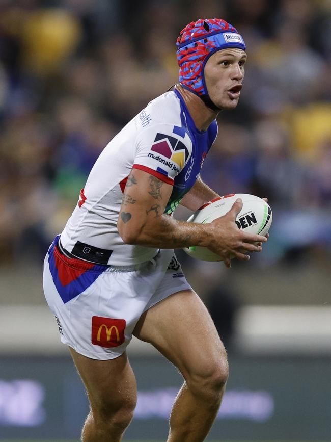 Ponga was ordered from the field by the independent doctor. Picture: Hagen Hopkins/Getty