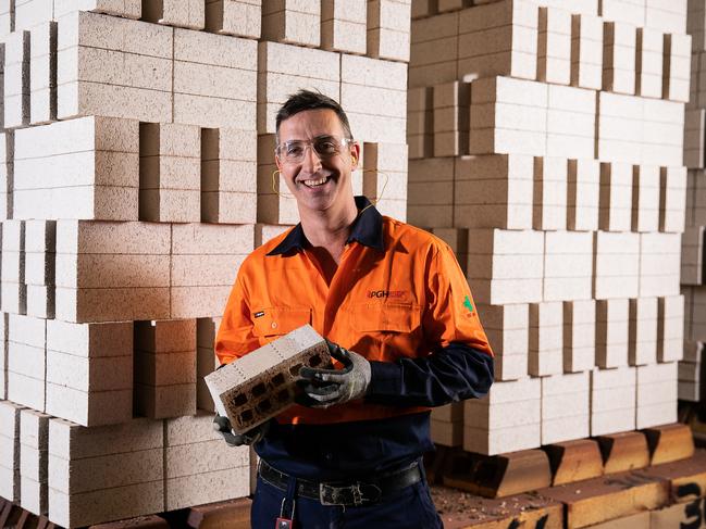 Tom Wimberley of CSR at CSR's Oxley brickworks.