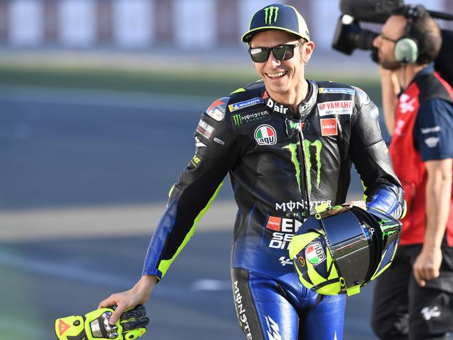 40 and ready to race again. Italian legend Valentino Rossi in Qatar. Pic: AFP