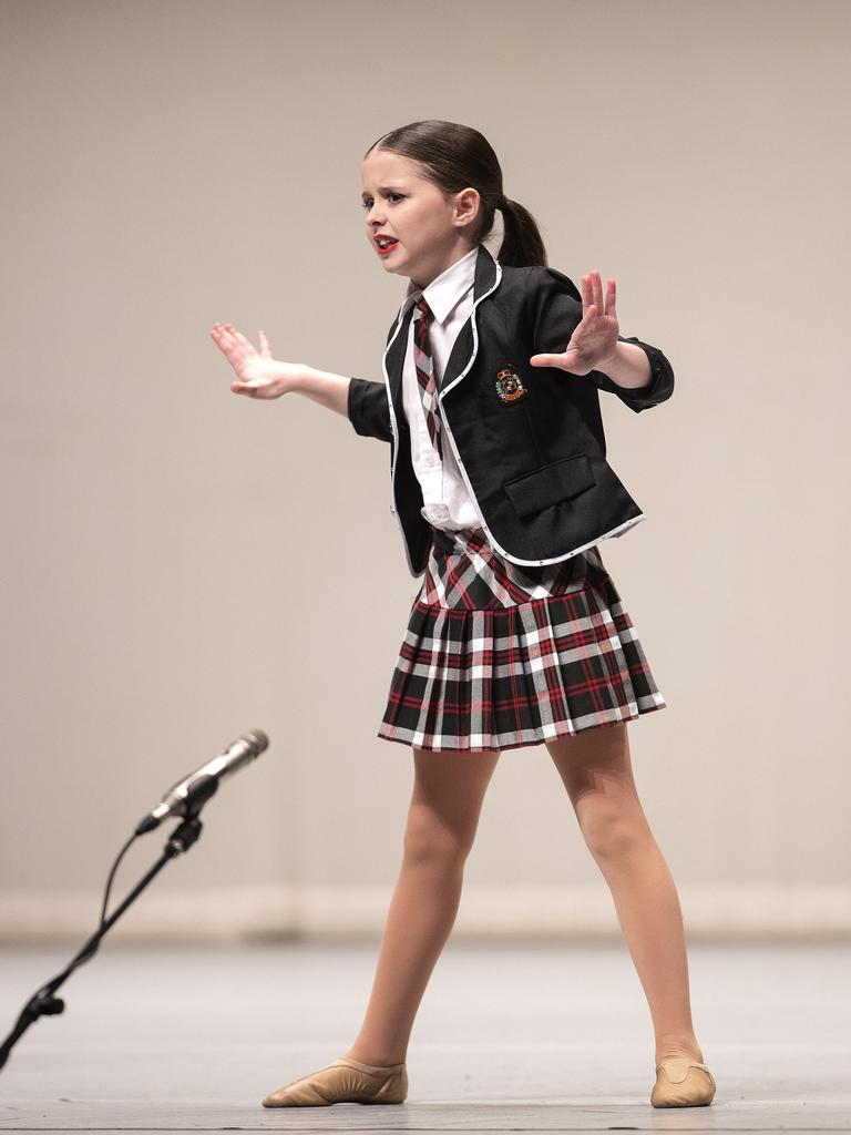 8 Years Song and Dance Solo. Sienna Schofield during the Southern Tasmanian Dancing Eisteddfod, Wrest Point. Picture: Chris Kidd