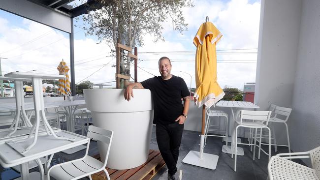 Simon Gloftis at the roof bar. Photo by Richard Gosling