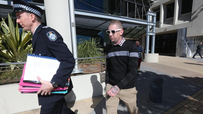 David Turner, husband of victim Kate Goodchild, leaves Southport Court. Picture Mike Batterham